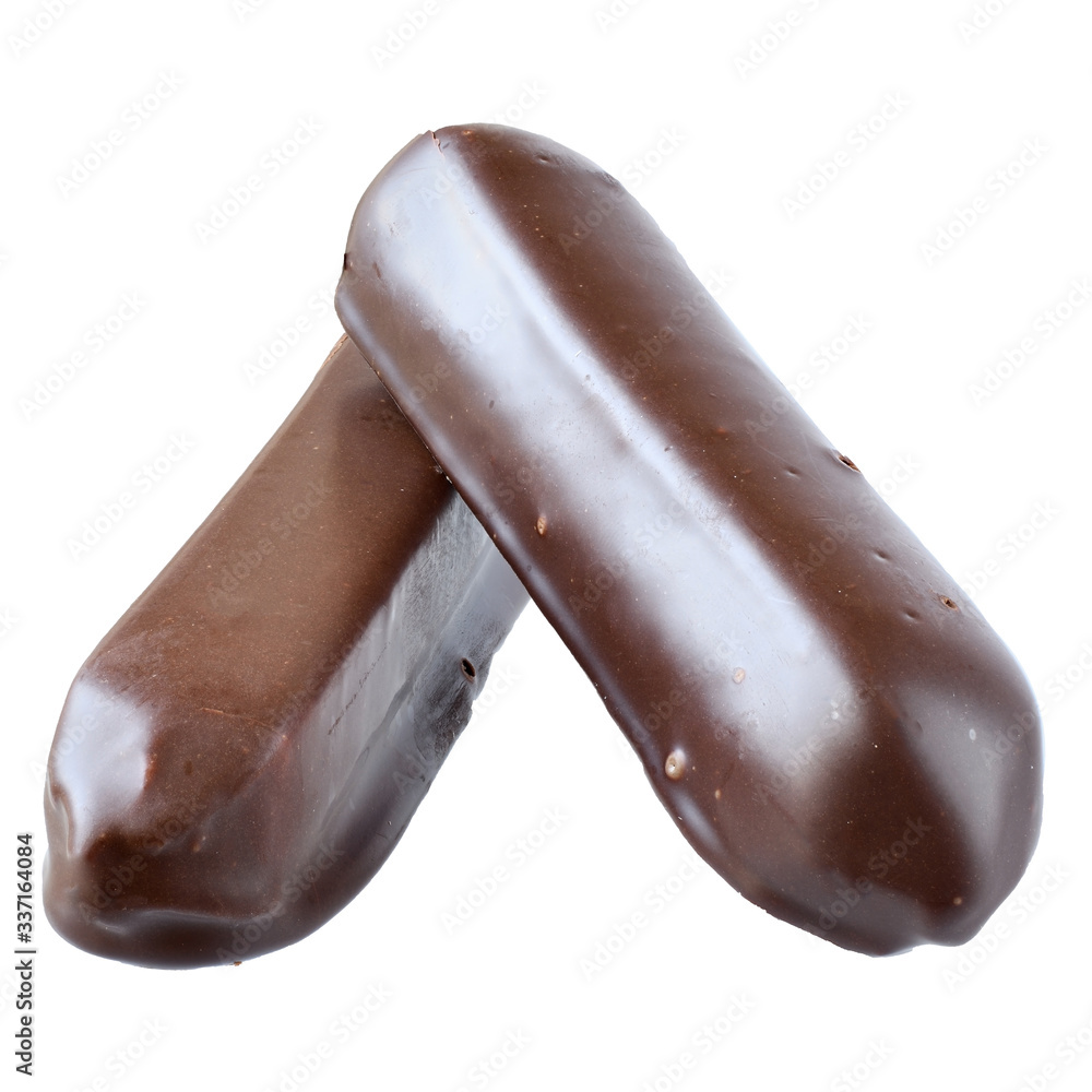 Chocolate marzipan bar isolated Chocolate marzipan bar isolated
