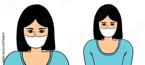 Corona Virus masked girl