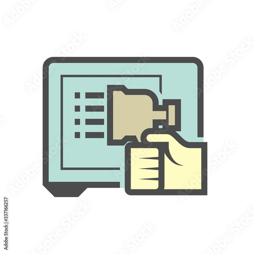 Air conditioner  cleaning nozzle spray vector icon design on white background.