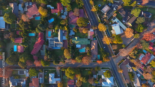 Drone View of South Africa, Johannesburg Neighborhood