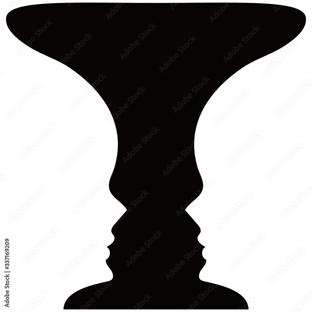 ルビンの壺 だまし絵 図地反転図形 Stock Vector Adobe Stock