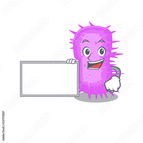 acinetobacter baumannii cartoon character design style with board