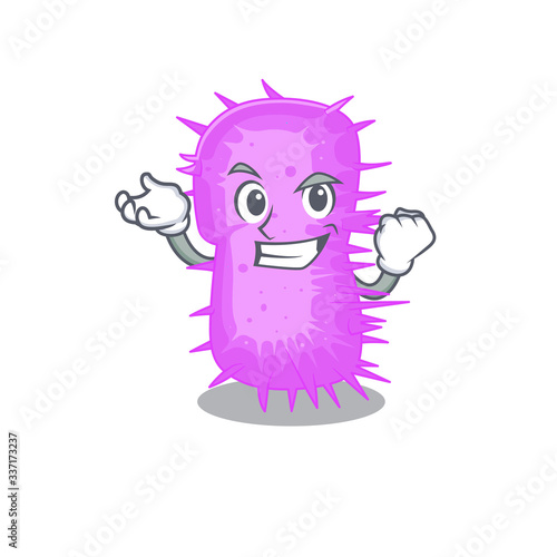 A dazzling acinetobacter baumannii mascot design concept with happy face