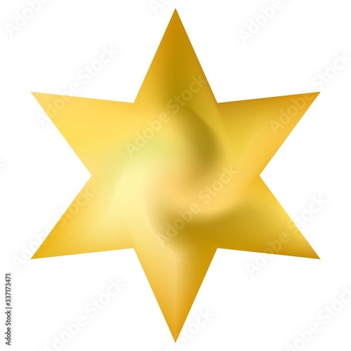 Colored background in the form of hexagram.