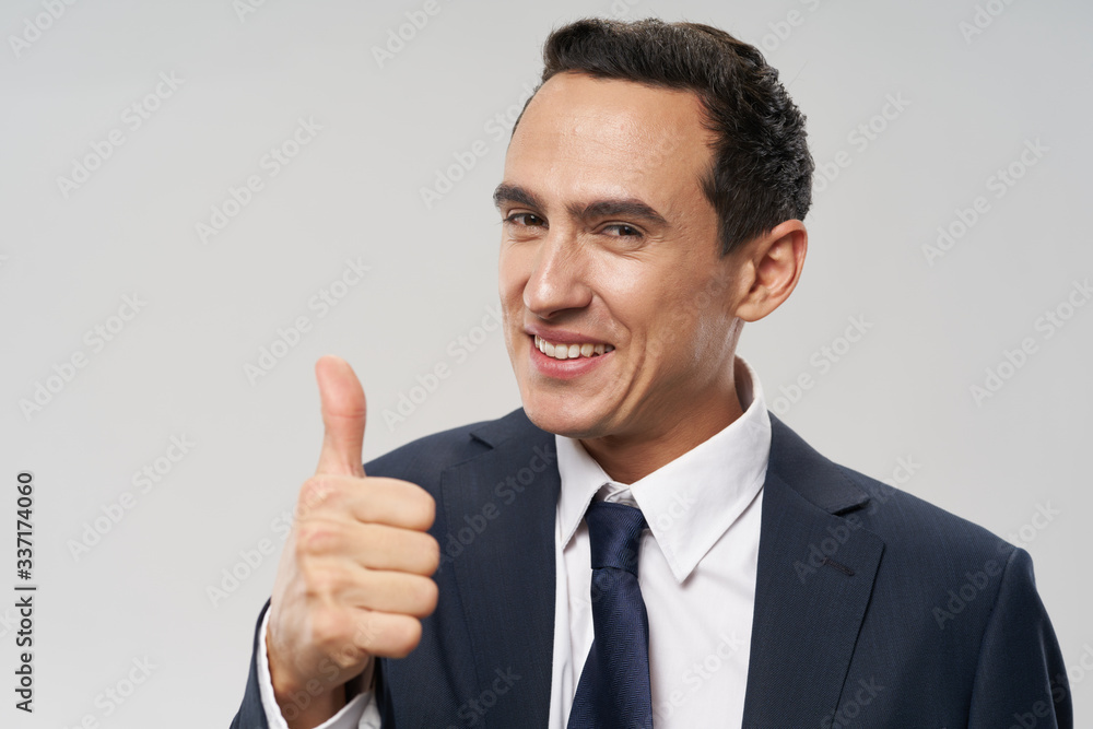 businessman with thumb up businessman with thumb up