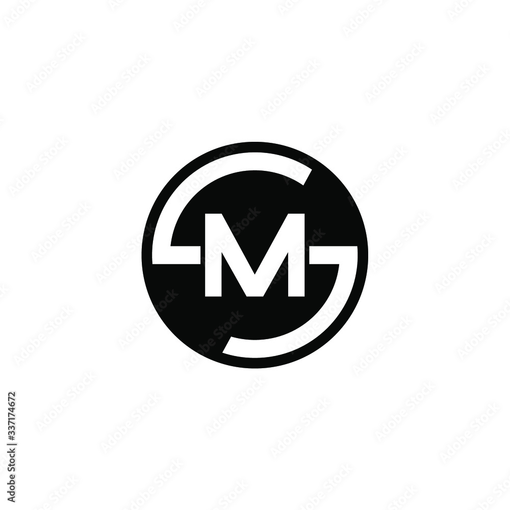 sm letter original monogram logo design sm letter original monogram logo design