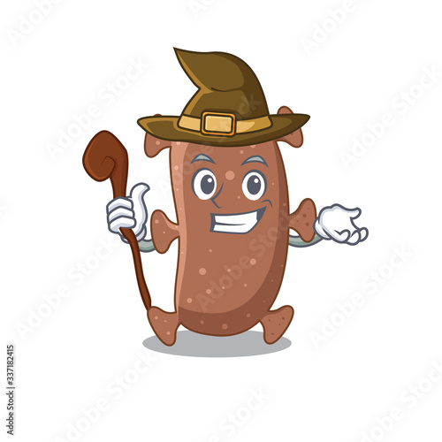 Actinomyces israelii sneaky and tricky witch cartoon character