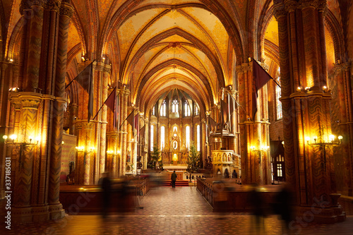 Interior from the Matthias church in Budapest