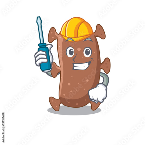 cartoon character of actinomyces israelii worked as an automotive