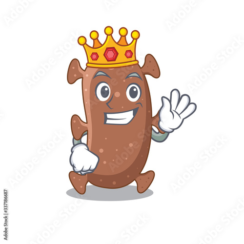 A Wise King of actinomyces israelii mascot design style