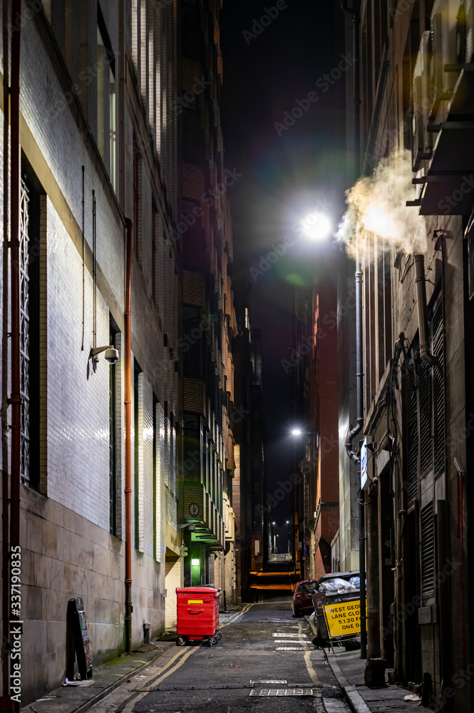 back alley in the night