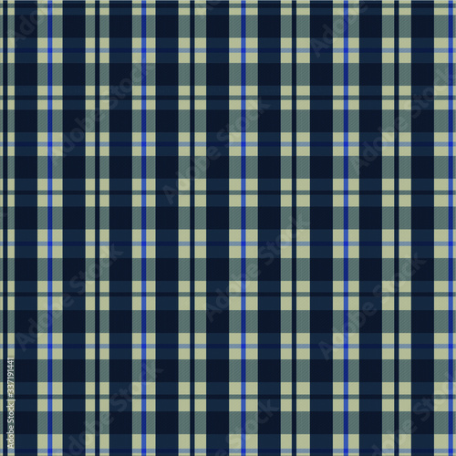 Two Tone Blue & Cream Seamless Plaid Pattern - Fabric - Background - Wallpaper
