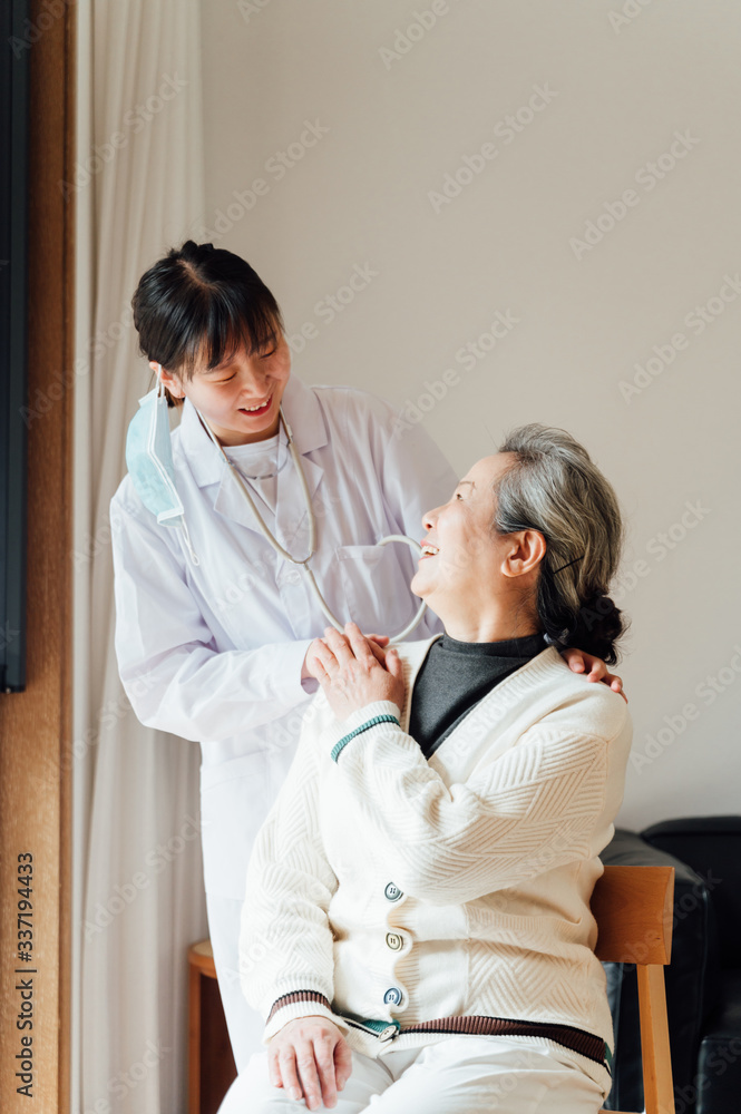 Asian aged woman and doctors Asian aged woman and doctors