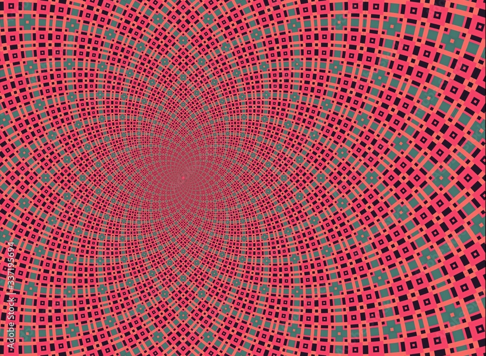abstract pink and blue spiraling background