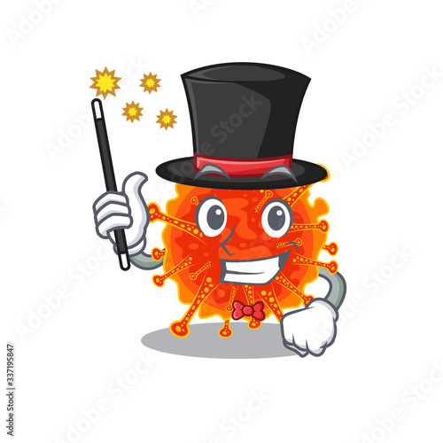 An attractive Magician of riboviria cartoon design