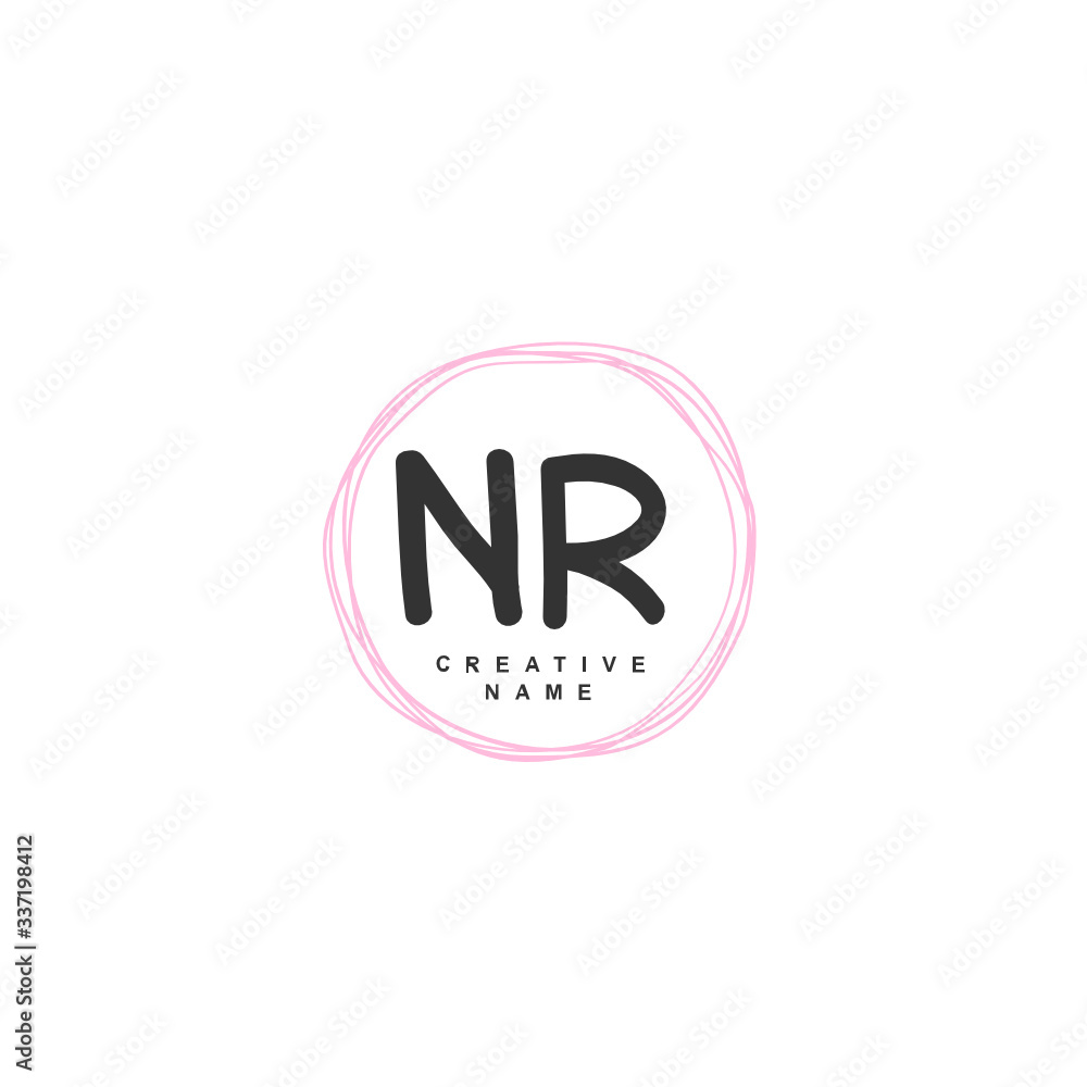 N R NR Initial logo template vector. Letter logo concept N R NR Initial logo template vector. Letter logo concept