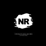 N R NR Initial logo template vector. Letter logo concept