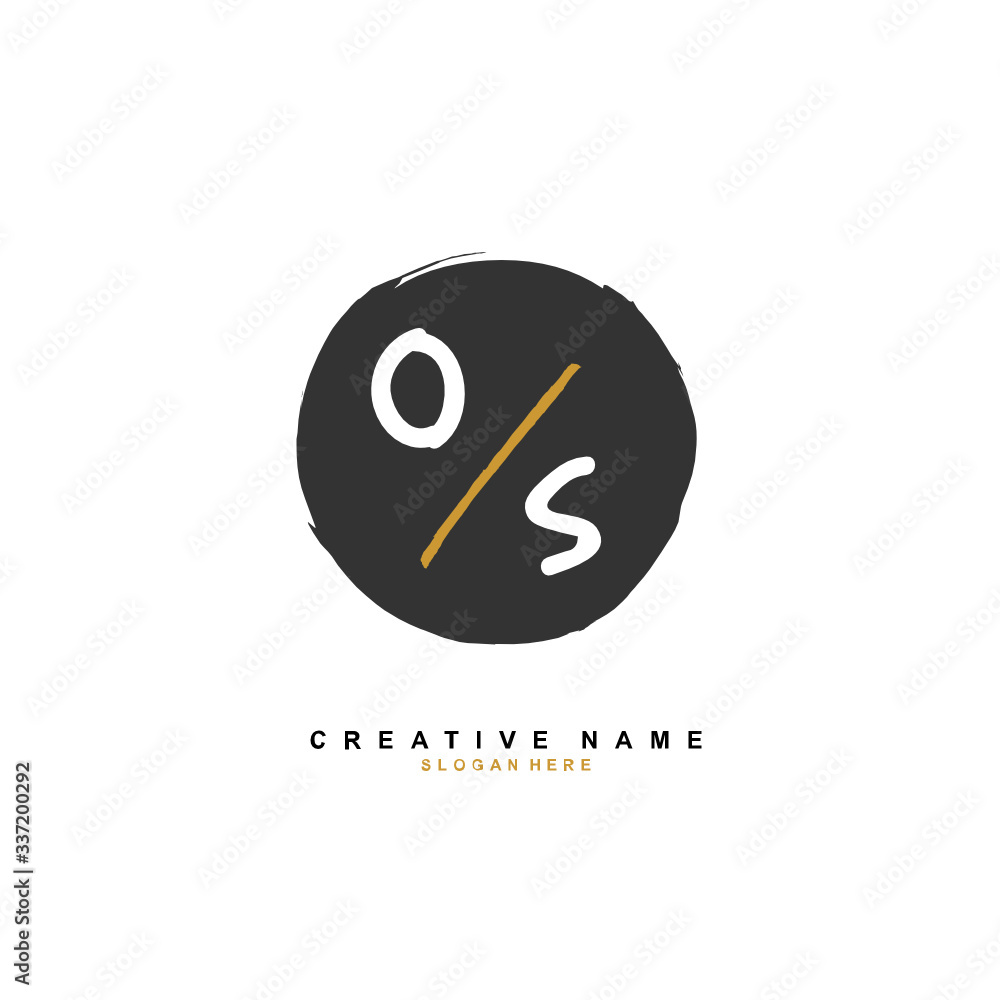 O S OS Initial logo template vector. Letter logo concept O S OS Initial logo template vector. Letter logo concept