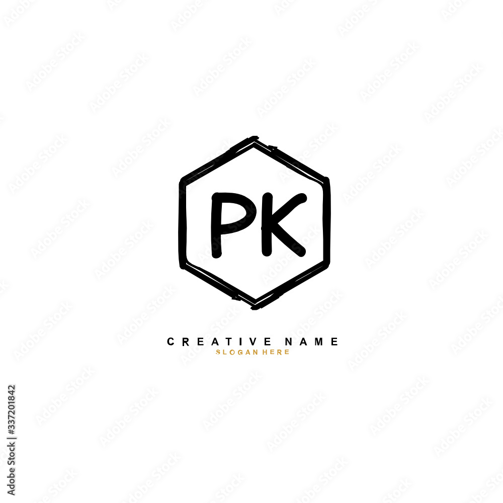 P K PK Initial logo template vector. Letter logo concept P K PK Initial logo template vector. Letter logo concept