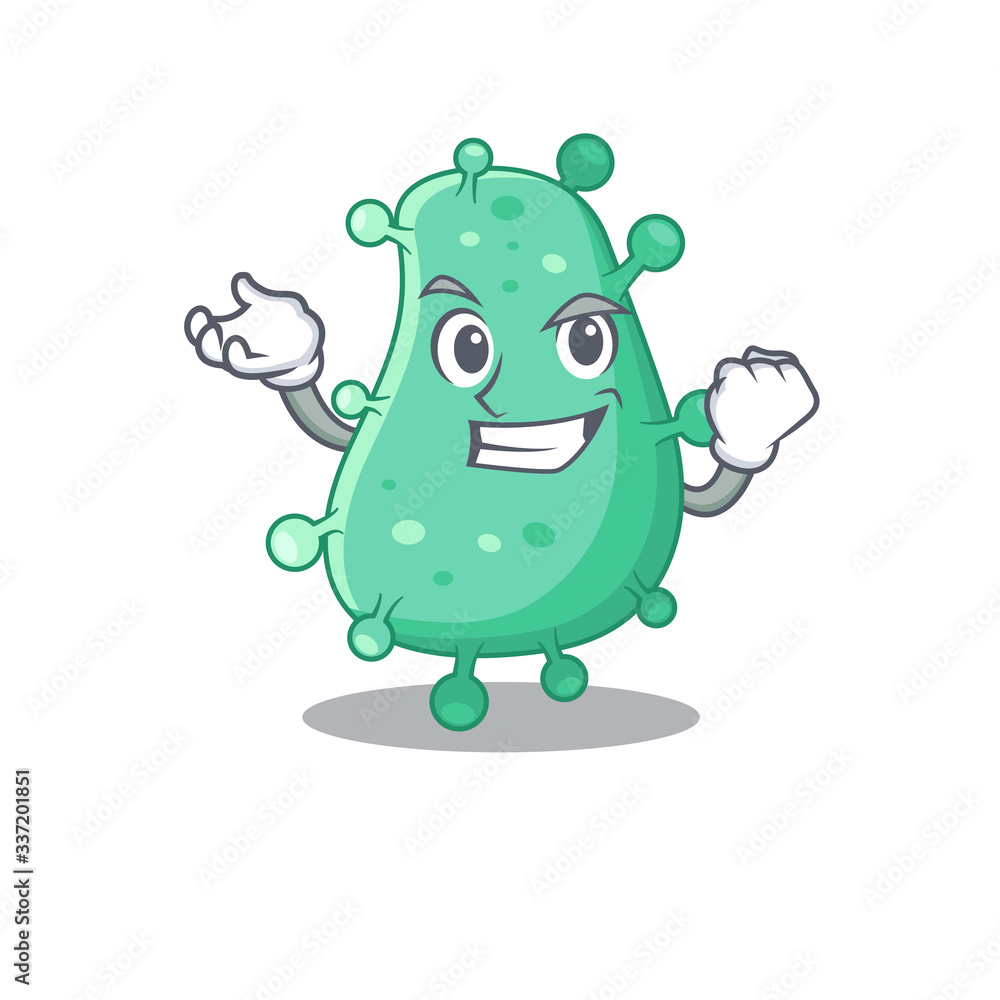 A dazzling agrobacterium tumefaciens mascot design concept with happy face A dazzling agrobacterium tumefaciens mascot design concept with happy face