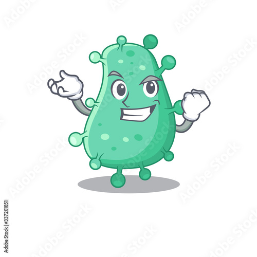 A dazzling agrobacterium tumefaciens mascot design concept with happy face