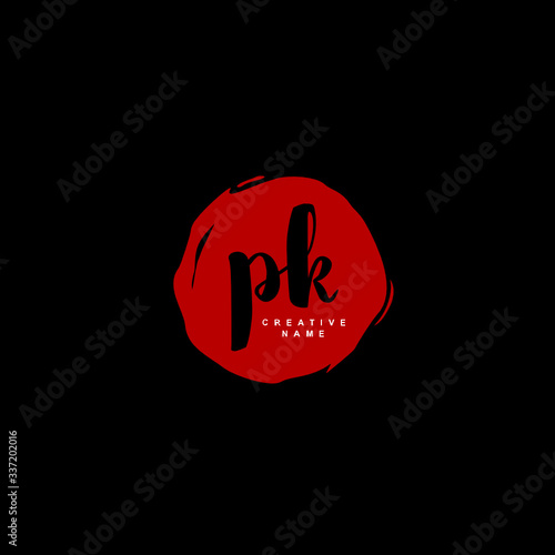 P K PK Initial logo template vector. Letter logo concept