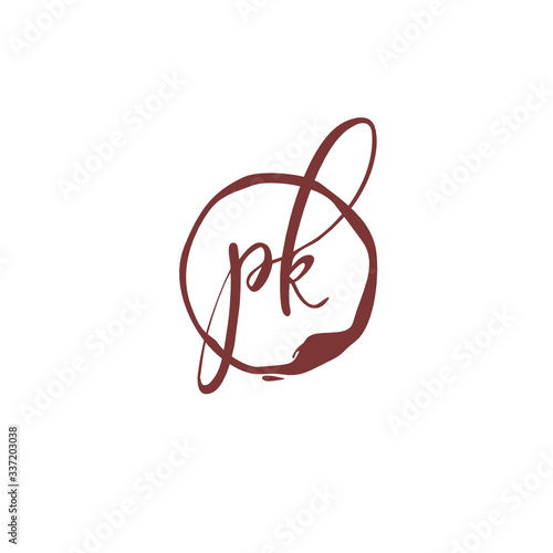 P K PK Initial logo template vector. Letter logo concept