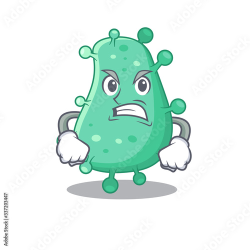 Mascot design concept of agrobacterium tumefaciens with angry face