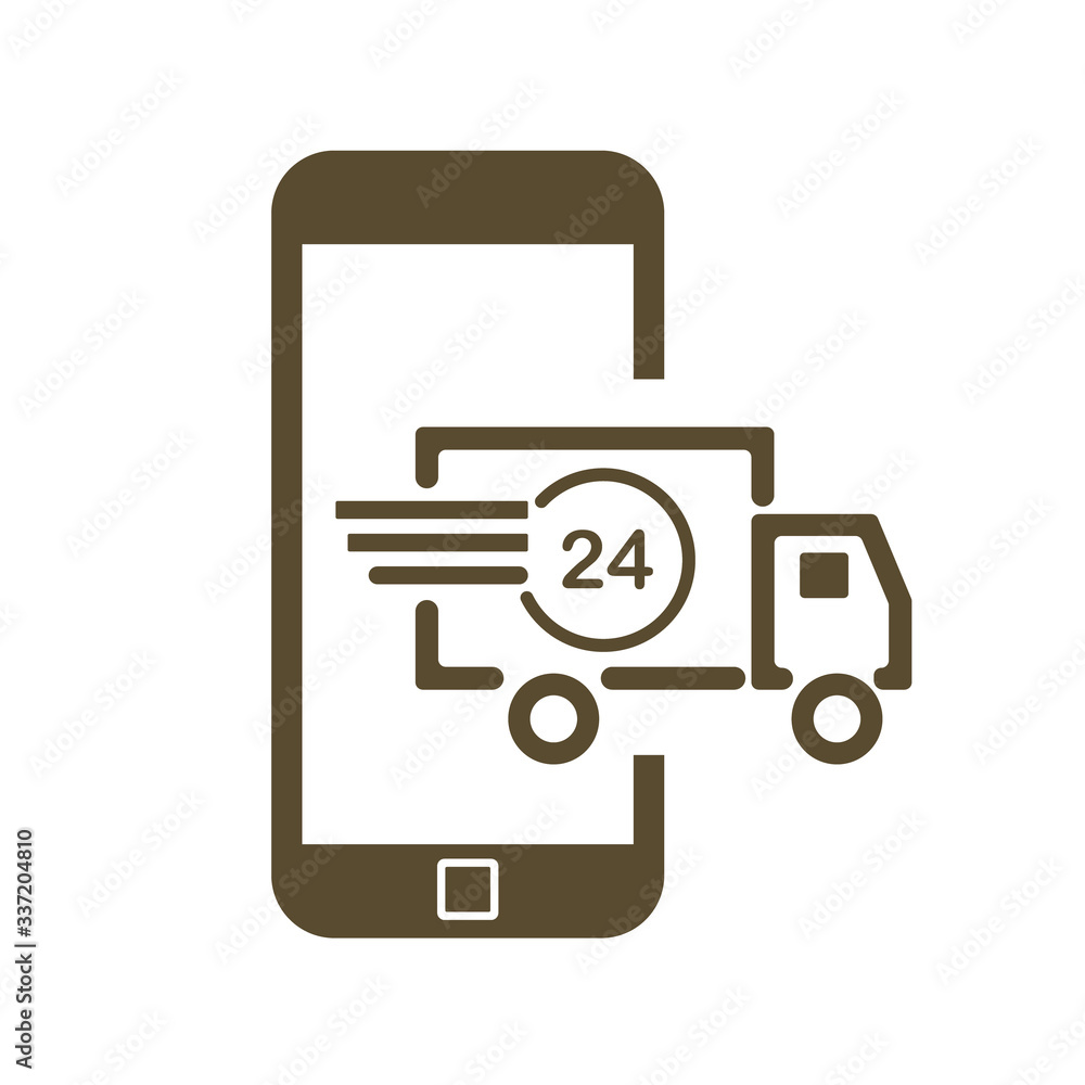 Delivery icon. The truck delivers the order. Vector. Delivery icon. The truck delivers the order. Vector.