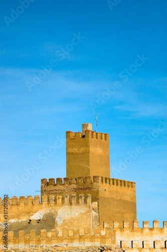 view to medieval moorish fortress of Guadix, Granada, Spain