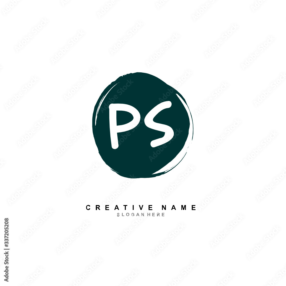P S PS Initial logo template vector. Letter logo concept