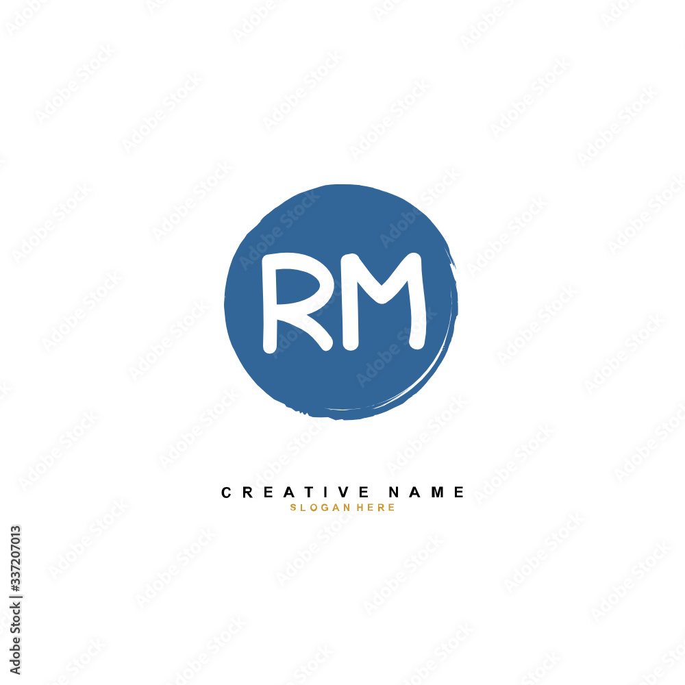 R M RM Initial logo template vector. Letter logo concept R M RM Initial logo template vector. Letter logo concept