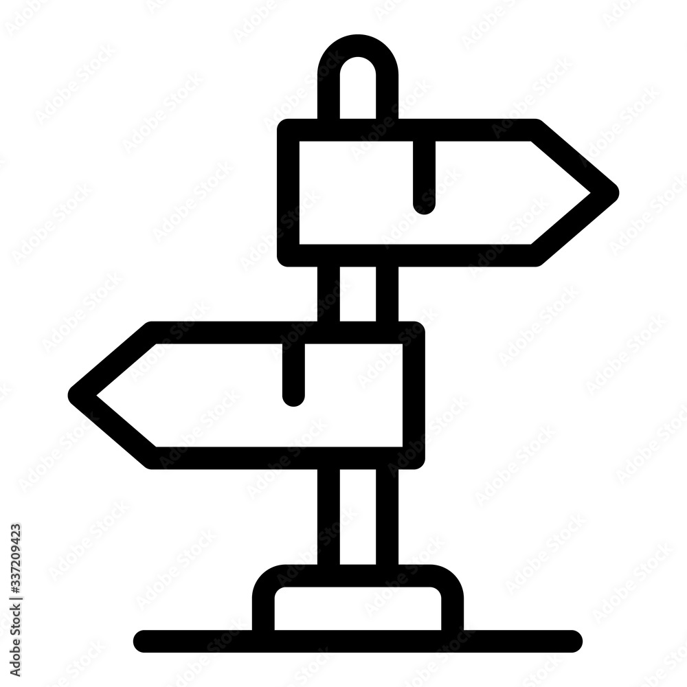 Pointers the way icon. Outline pointers the way vector icon for web design isolated on white background Pointers the way icon. Outline pointers the way vector icon for web design isolated on white background
