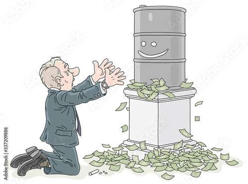 Businessman praying for hig...