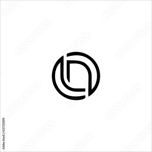 Initial letter ln or nl logo vector design
