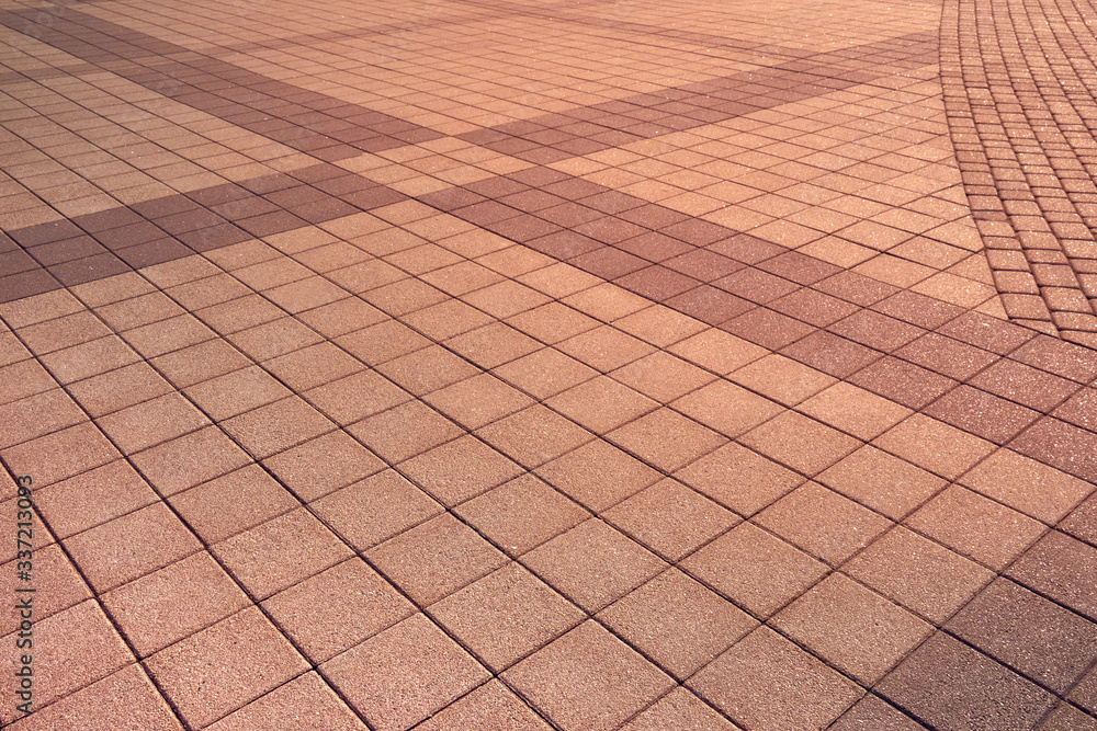 Fototapeta premium Paving slabs laid on a city square.