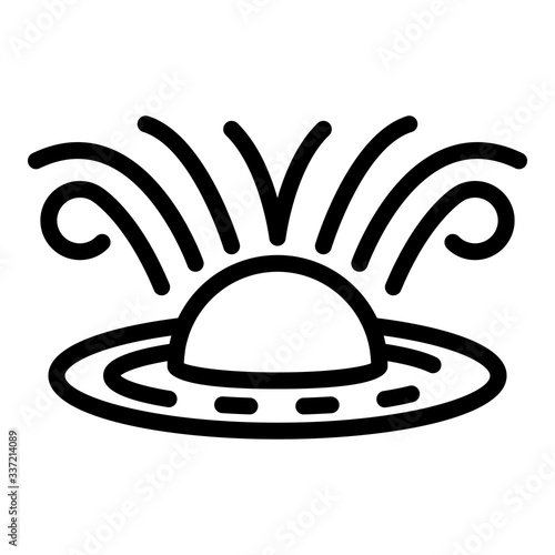 The magnetic field of Saturn icon. Outline the magnetic field of Saturn vector icon for web design isolated on white background