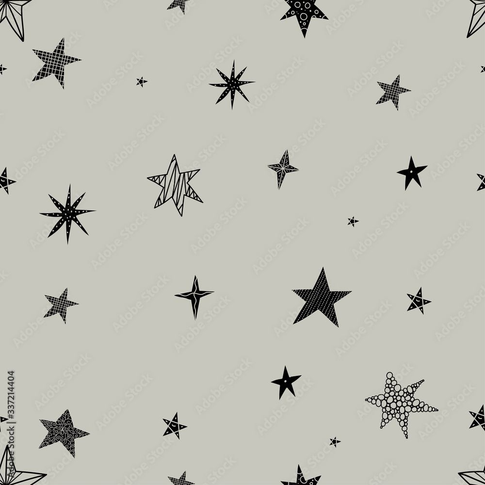 Black stars. Seamless vector pattern. Seamless pattern can be used for wallpaper, pattern fills, web page background, surface textures. Black stars. Seamless vector pattern. Seamless pattern can be used for wallpaper, pattern fills, web page background, surface textures.