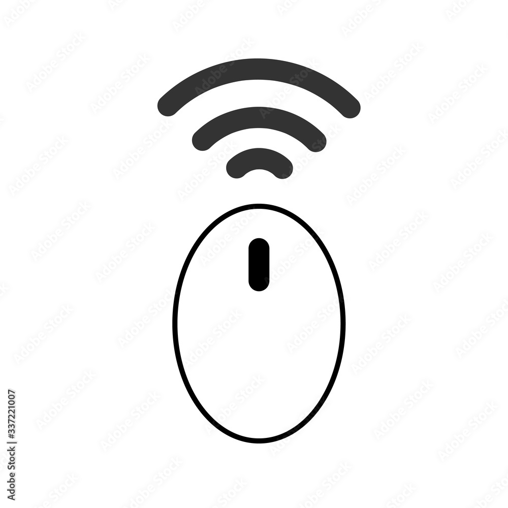 Computer wireless mouse icon isolated on white background in lined pattern style. Computer wireless mouse icon isolated on white background in lined pattern style.
