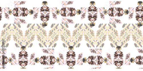 Drapery curves pagan tripe seamless pattern. Indian old surface background. Vector
