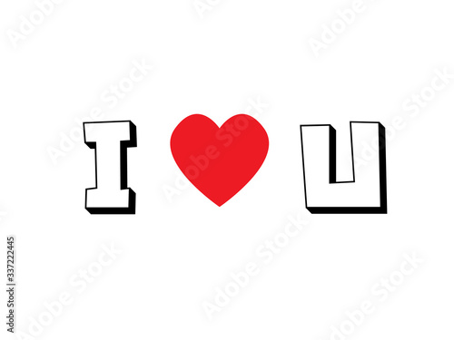 Love symbol. Valentine's Day sign, emblem isolated on white background with shadow, Flat style for graphic and web design, logo. 3D EPS10 pictogram
