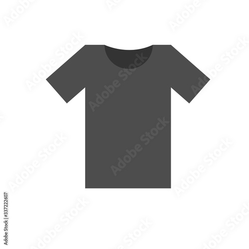T-shirt Icon Vector. Simple flat symbol. Brown pictogram illustration on white background.