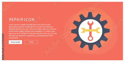 Repair icon. Wrench and screwdriver icon. Settings vector icon