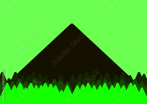 Simple Beautiful Nature Landscape Background Illustration Template