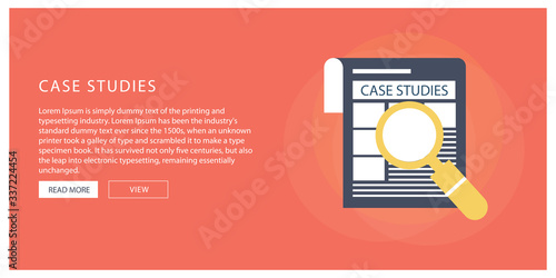 Case Studies Icon flat design 