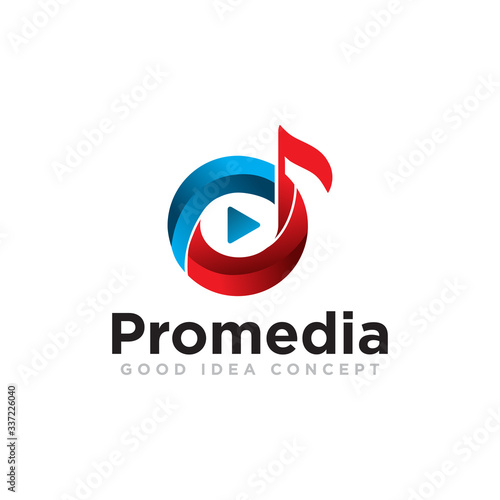 Free Download Media Player Logo Icon Design Vector - GFXLoad