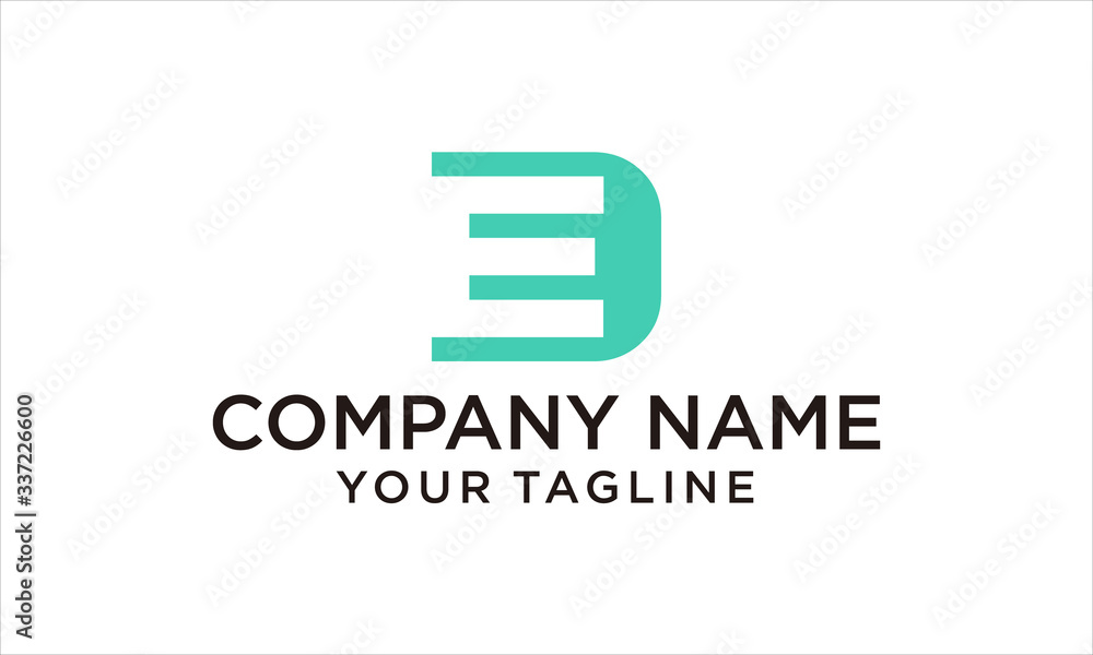 NEGATIVE SPACE LETTER E IN D LOGO DESIGN CONCEPT NEGATIVE SPACE LETTER E IN D LOGO DESIGN CONCEPT