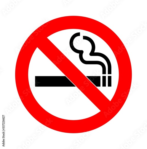 no smoking sign vector isolated on white