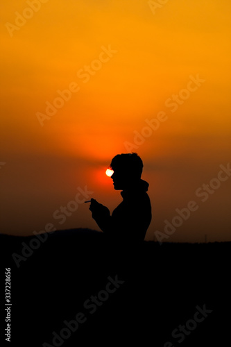 MAN IN THE SUNSET 