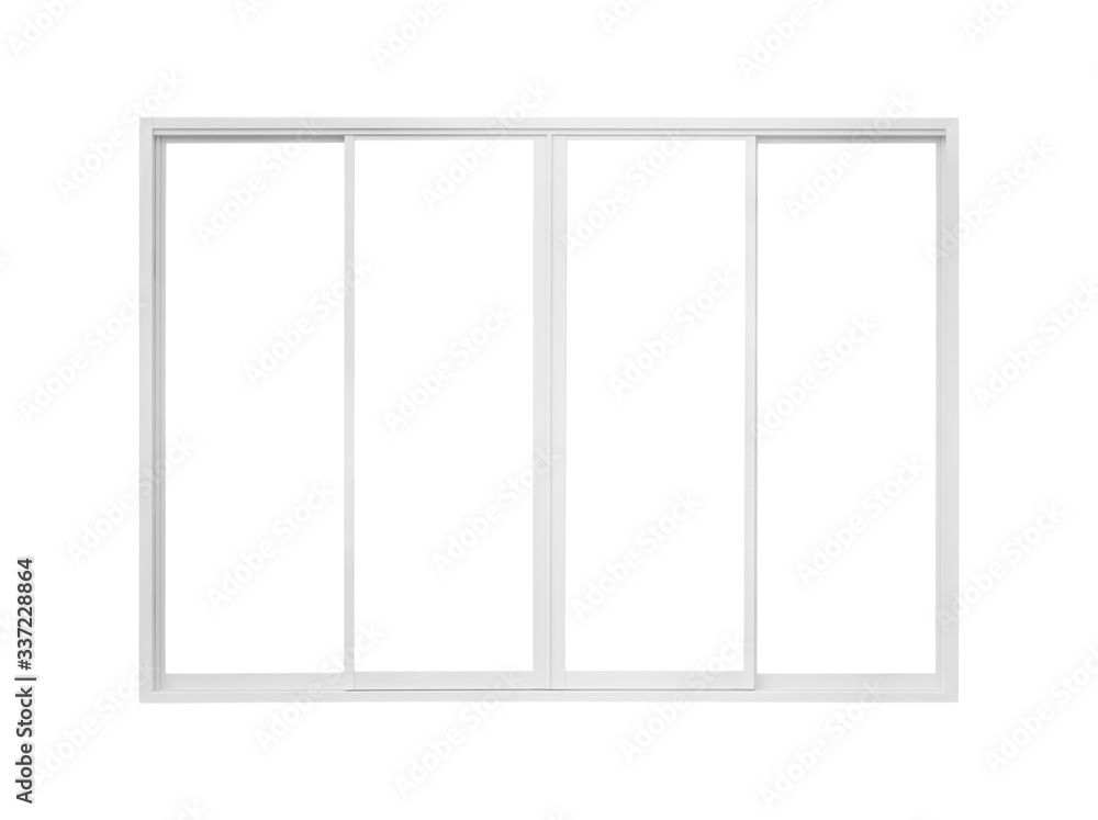Real modern house window frame isolated on white background Stock Photo ...